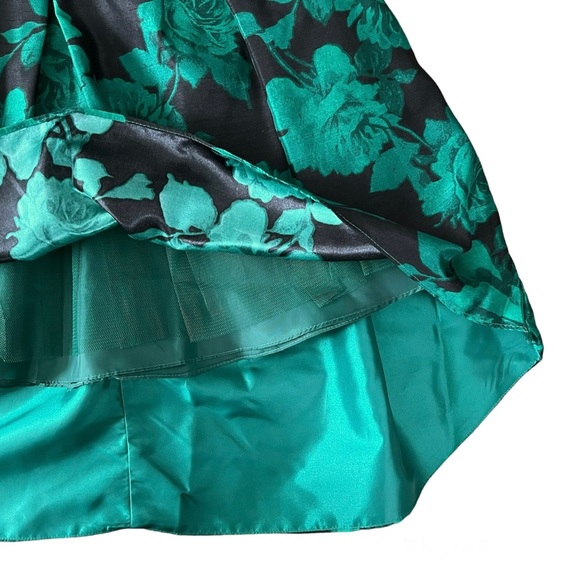 NWT!! Stunning Sweet Heart Rose Green Floral Sleeveless High-Low Dress / Size 12 - Picture 5 of 5